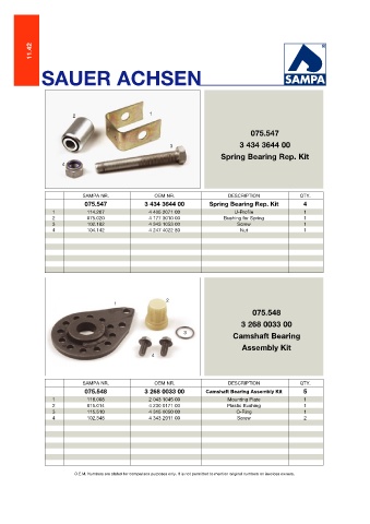 Catalogs auto parts for car and truck