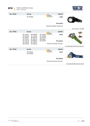 Spare parts cross-references