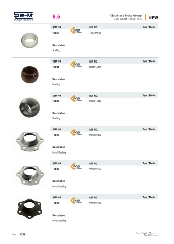 Spare parts cross-references