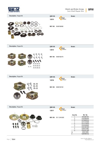 Spare parts cross-references