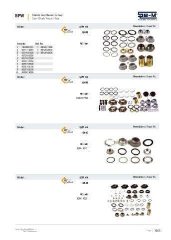 Spare parts cross-references