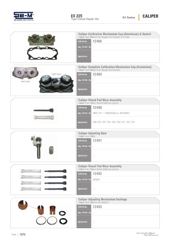 Spare parts cross-references