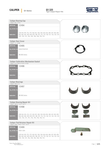 Spare parts cross-references