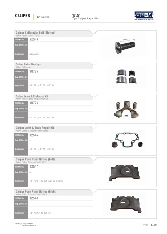 Spare parts cross-references