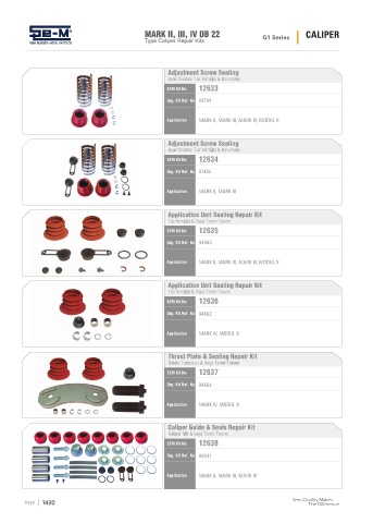 Spare parts cross-references