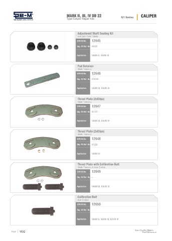 Spare parts cross-references