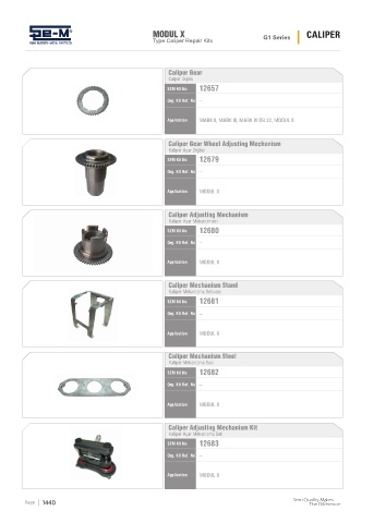 Spare parts cross-references