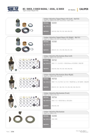 Spare parts cross-references