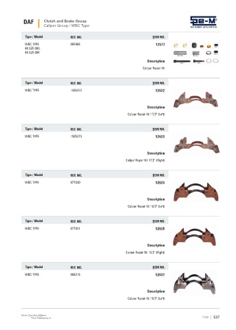 Spare parts cross-references