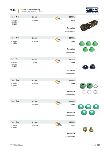 Spare parts cross-references