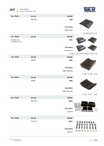 Spare parts cross-references