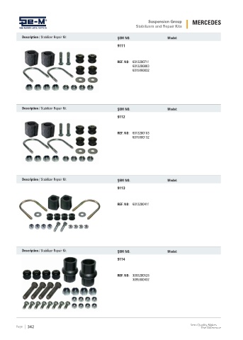 Spare parts cross-references