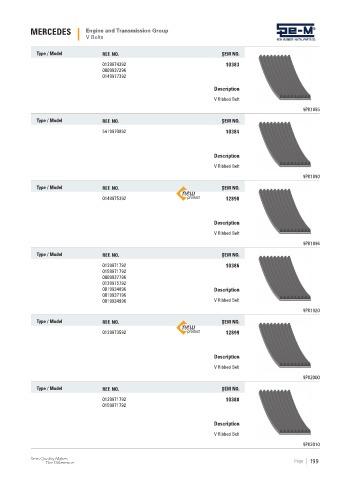 Spare parts cross-references