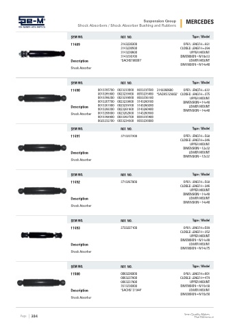 Spare parts cross-references