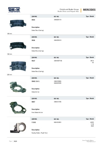 Spare parts cross-references