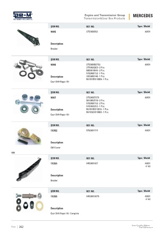 Spare parts cross-references