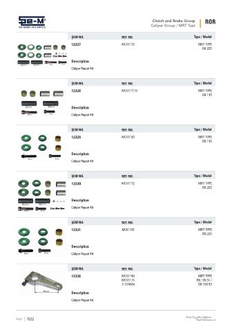 Spare parts cross-references