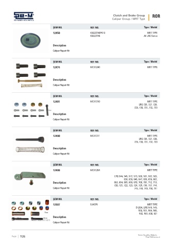 Spare parts cross-references