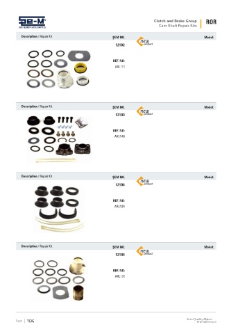 Spare parts cross-references