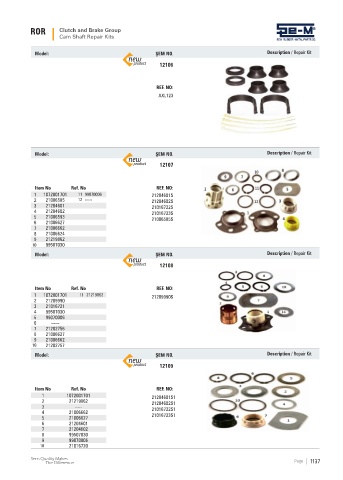 Spare parts cross-references