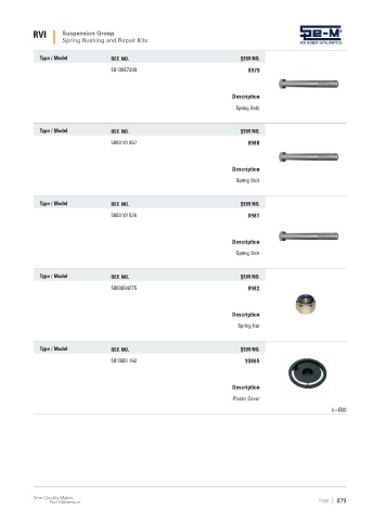 Spare parts cross-references