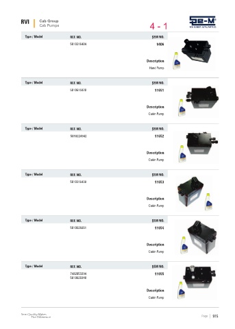 Spare parts cross-references