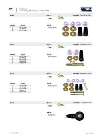 Spare parts cross-references