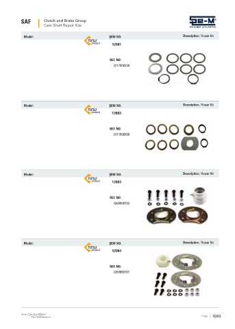 Spare parts cross-references