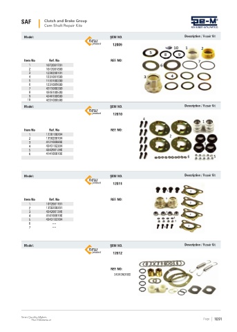 Spare parts cross-references