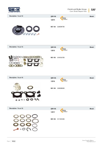 Spare parts cross-references