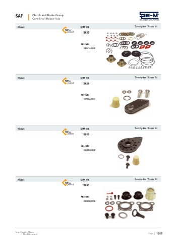 Spare parts cross-references