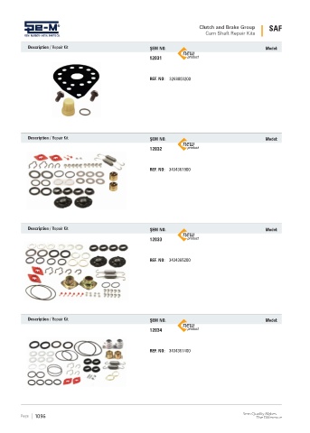 Spare parts cross-references