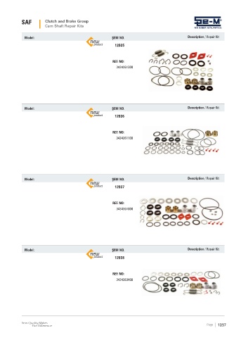 Spare parts cross-references