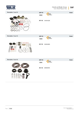 Spare parts cross-references