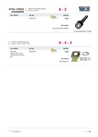 Spare parts cross-references