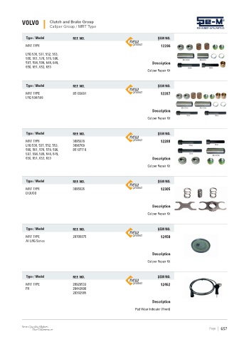 Spare parts cross-references