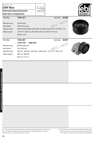 Spare parts cross-references