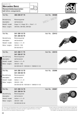 Spare parts cross-references