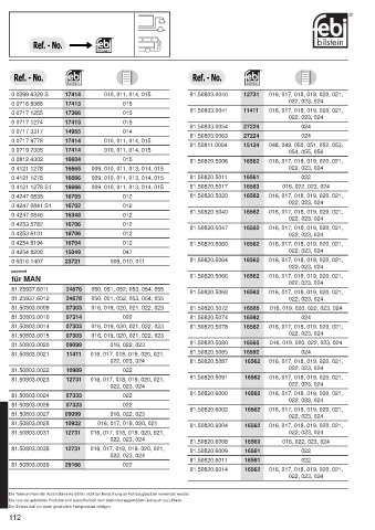 Spare parts cross-references