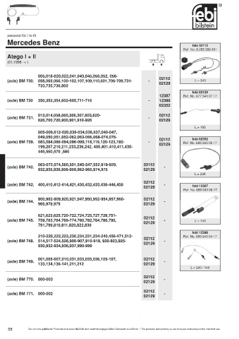 Spare parts cross-references