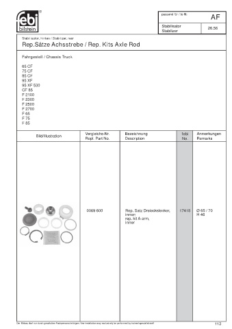 Spare parts cross-references