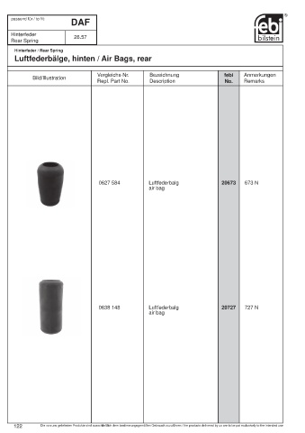 Spare parts cross-references