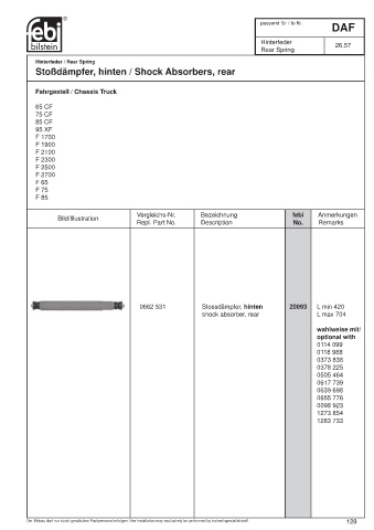 Spare parts cross-references