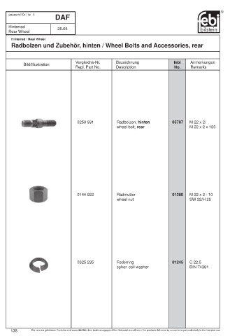 Spare parts cross-references