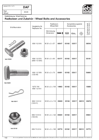 Spare parts cross-references