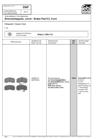 Spare parts cross-references