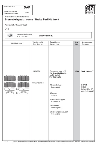 Spare parts cross-references