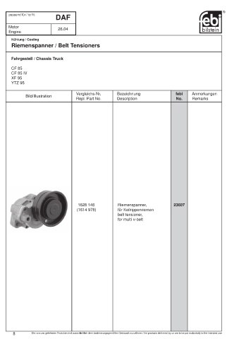 Spare parts cross-references