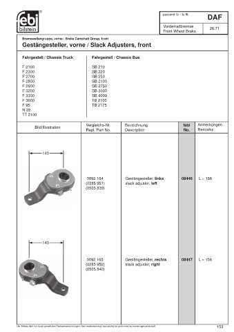 Spare parts cross-references