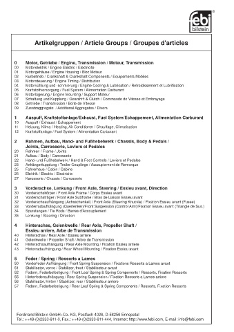 Spare parts cross-references